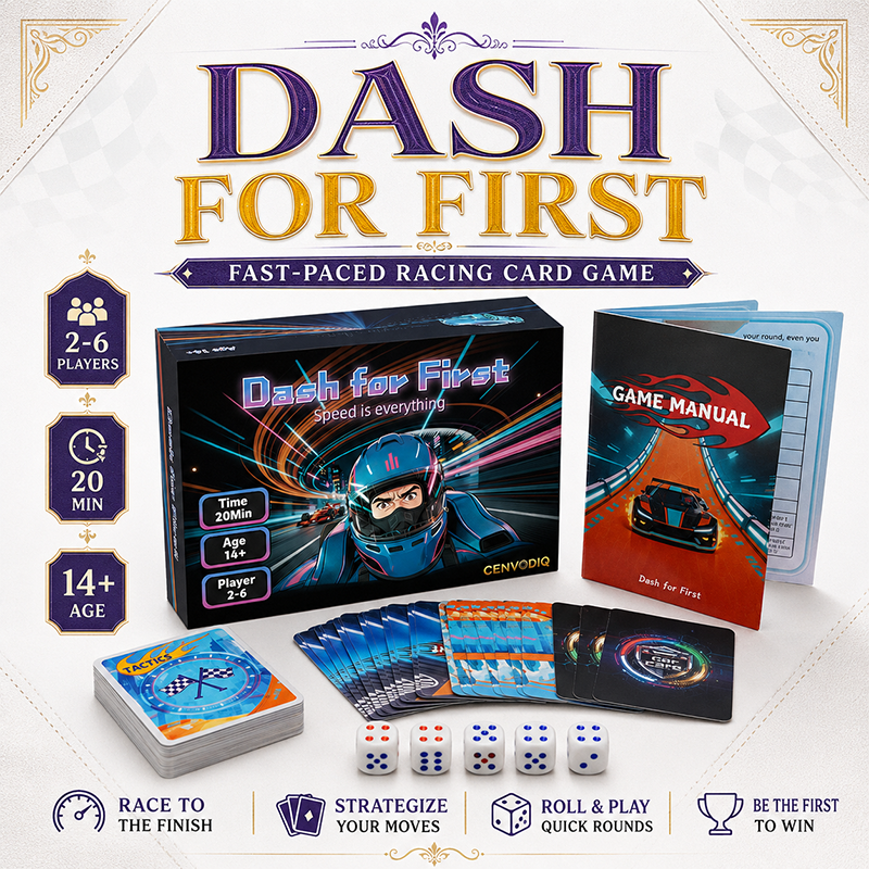 Board Game Night - Car Racing Board Game, Dice Rolling
