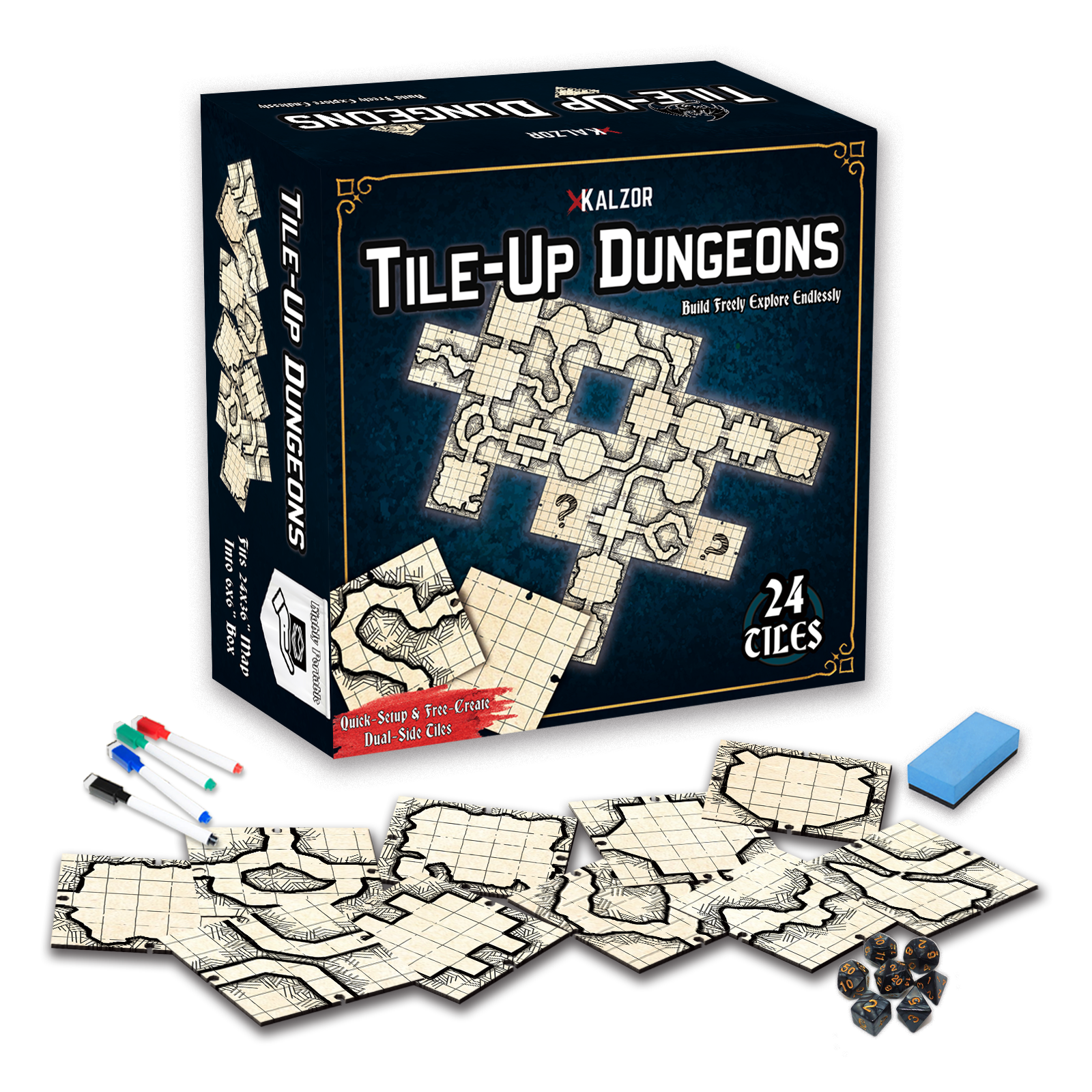Board Game Design - Tile Up Dungeons | Unique Design