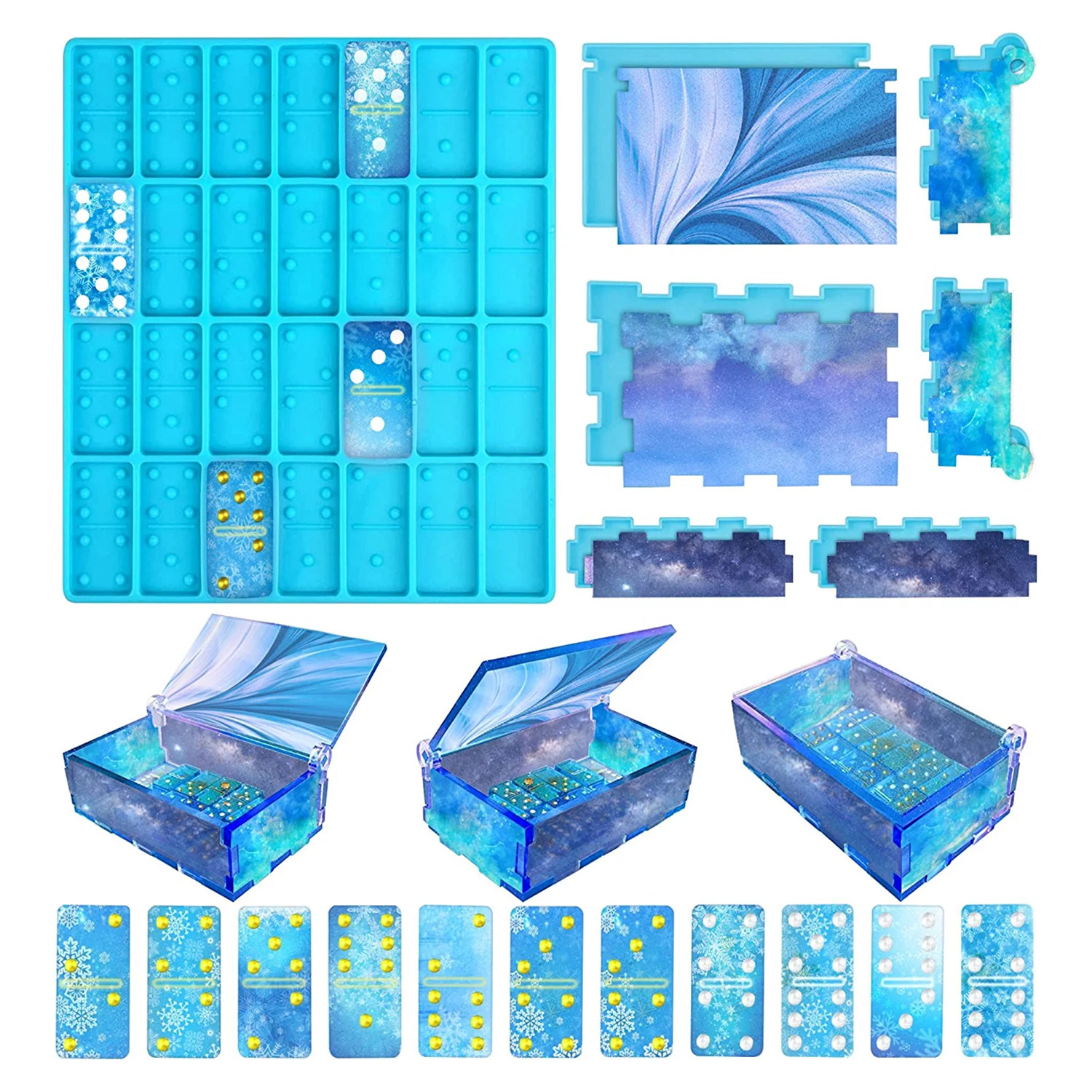 Board Game Organization - Domino Molds Silicone Epoxy Resin Dominoes