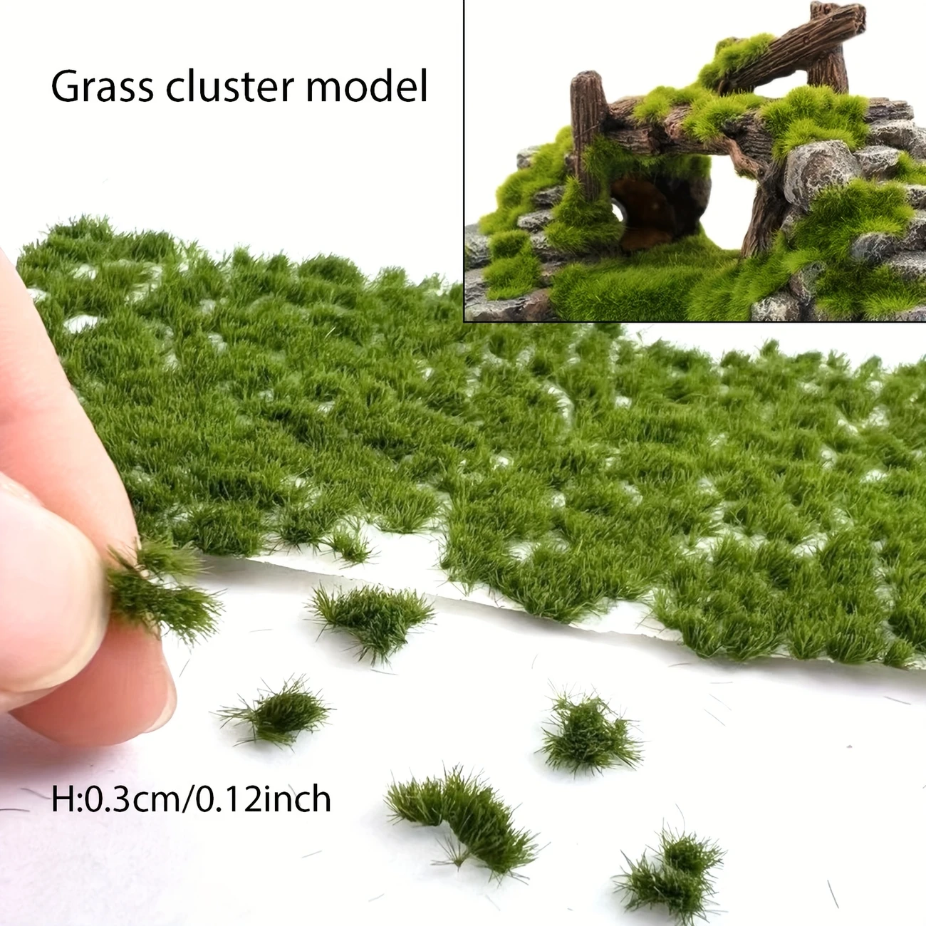 Board Game Ww2 - 3mm Miniature Static Grass Tufts Cluster