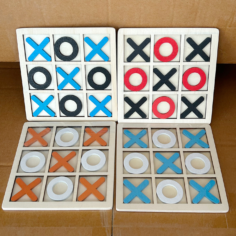 5pcs Wooden Tic Tac Toe Game D - Board Game Template recension och pris