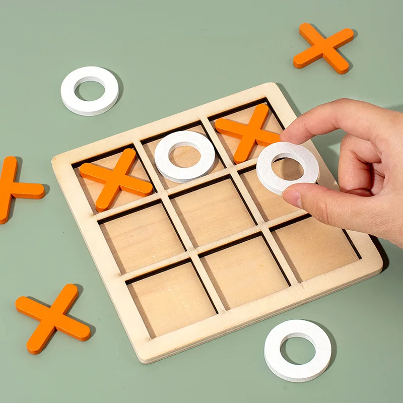 5pcs Wooden Tic Tac Toe Game D - Board Game Template recension och pris