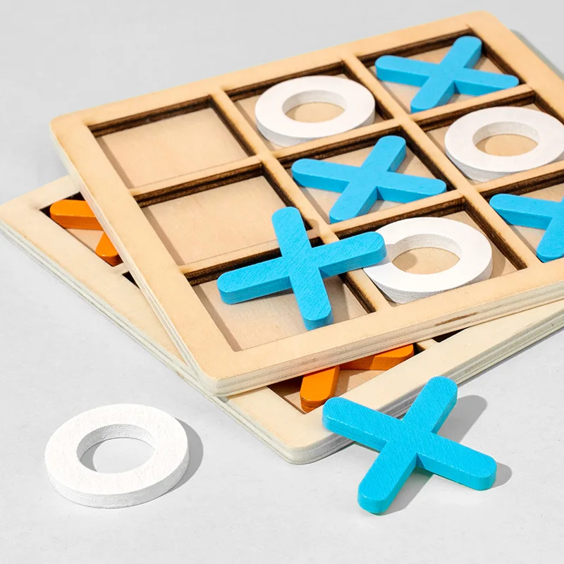5pcs Wooden Tic Tac Toe Game D - Board Game Template recension och pris
