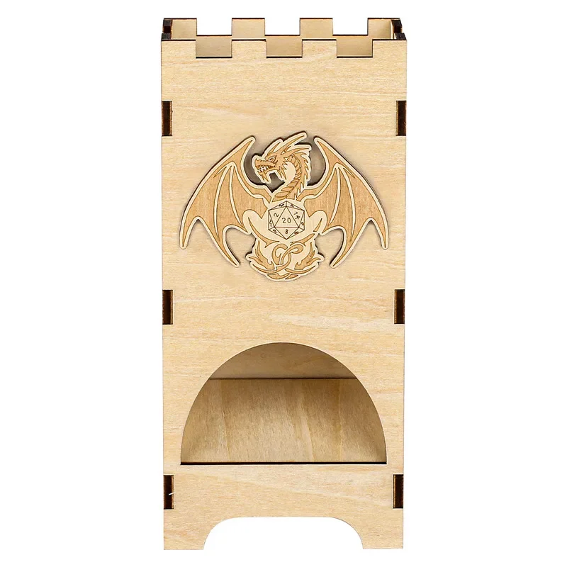 Mysterious Dragon Pattern Wood - Dice Tower Wooden recension och pris
