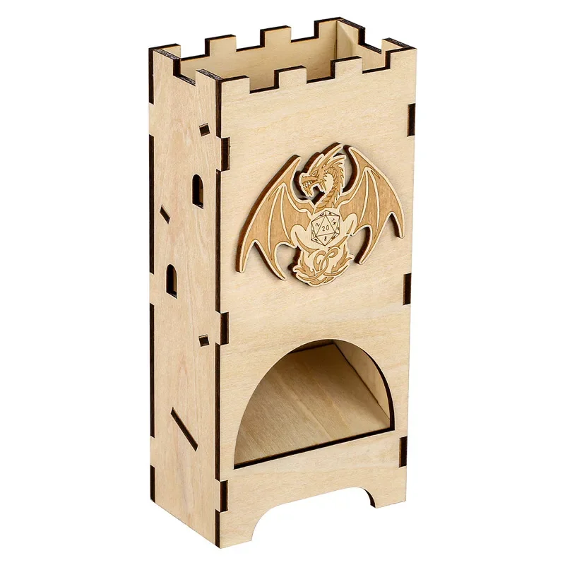 Mysterious Dragon Pattern Wood - Dice Tower Wooden recension och pris