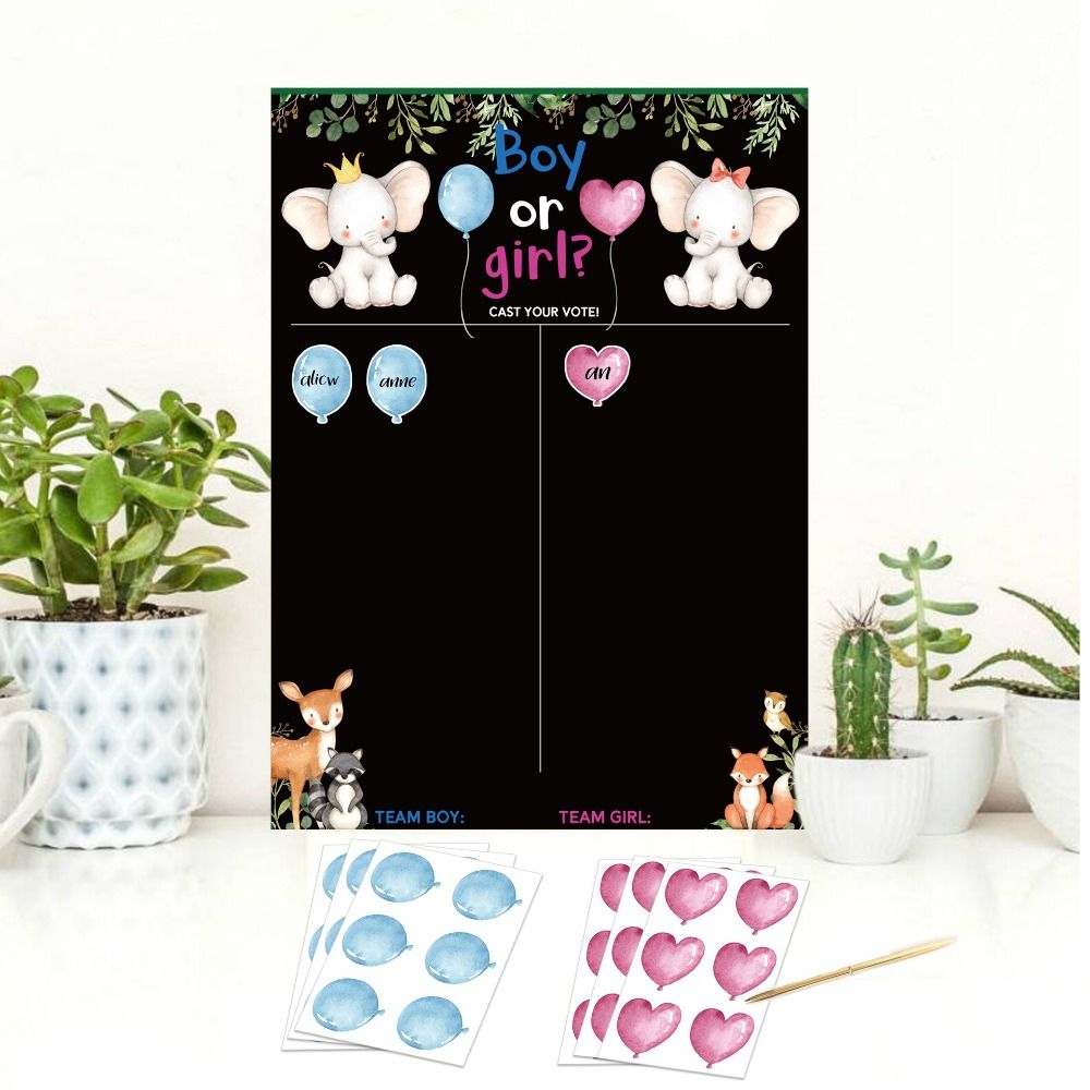 With Stickers Gender Revealed  - Board Game Who Is It recension och pris