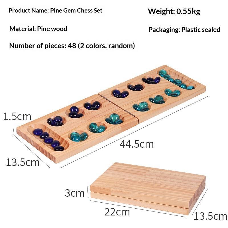New Wooden Foldable Mancala Bo - Board Game Night recension och pris