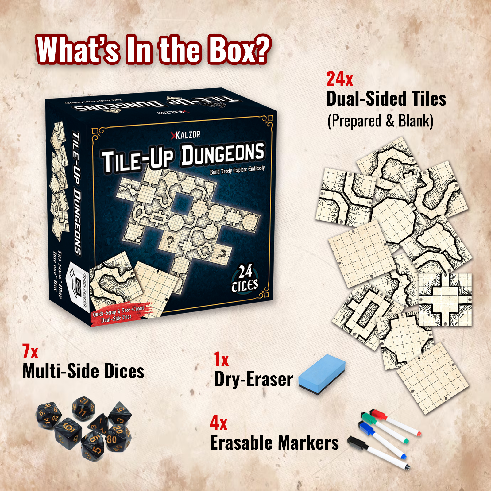Tile Up Dungeons | Unique Desi - Board Game Design recension och pris