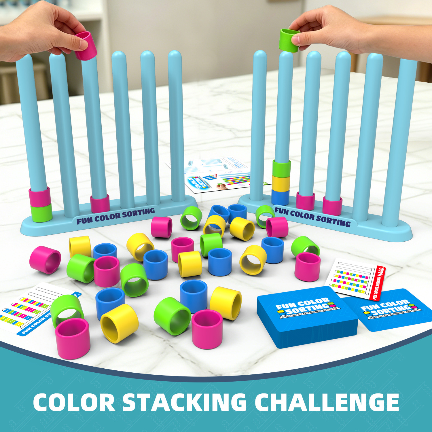 Color Stack Challenge Game-Fas - Board Game Quick recension och pris