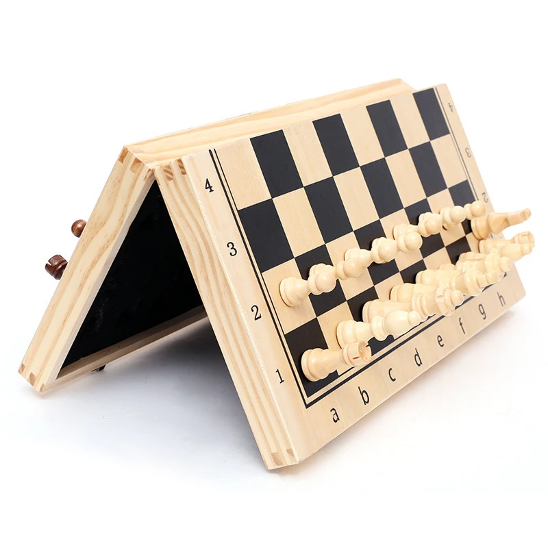 Chess Board Three In 1 Wooden  - Board Game Yearbook recension och pris