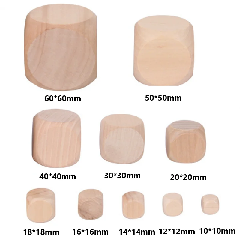10pcs D6 6 Sided Blank Wood Di - Dice Tower Wooden recension och pris