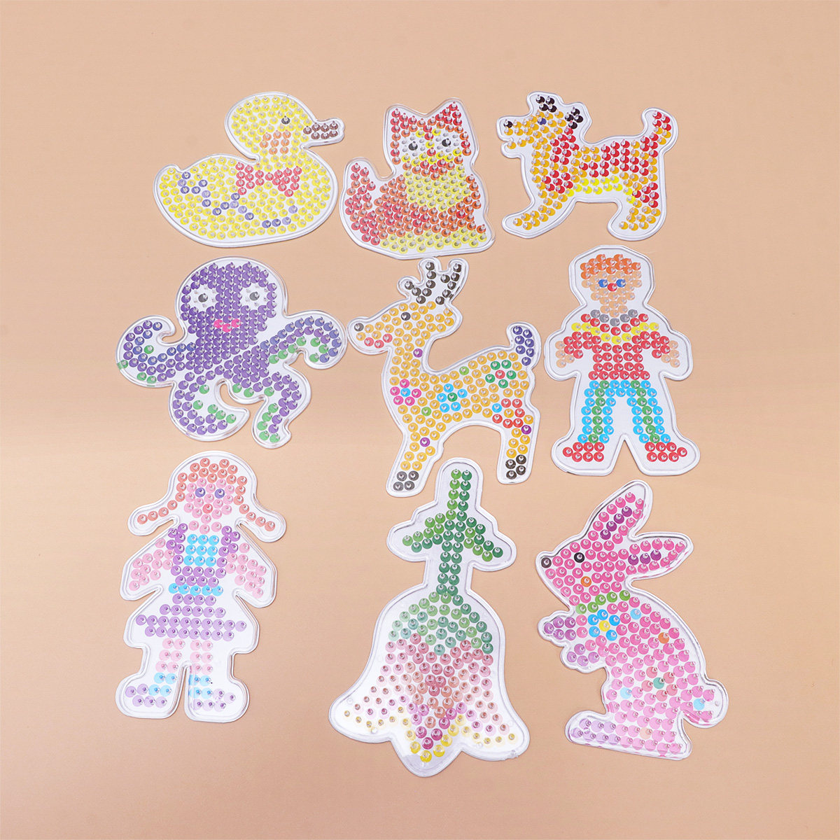 18 PCS Hand Pin Toy Fuse Bead  - Board Game Template recension och pris