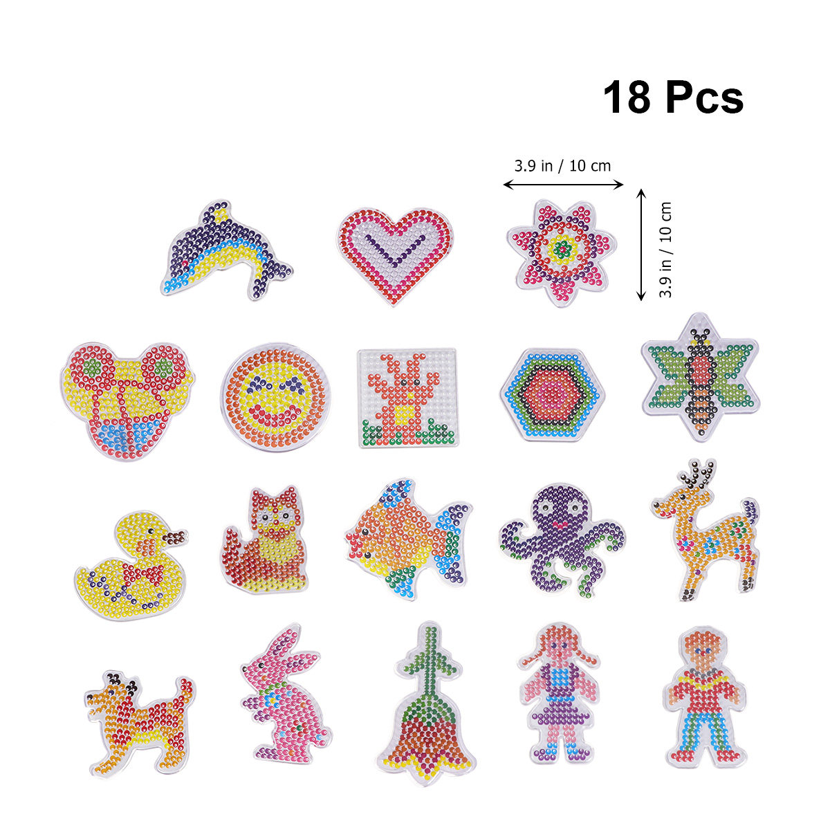 18 PCS Hand Pin Toy Fuse Bead  - Board Game Template recension och pris