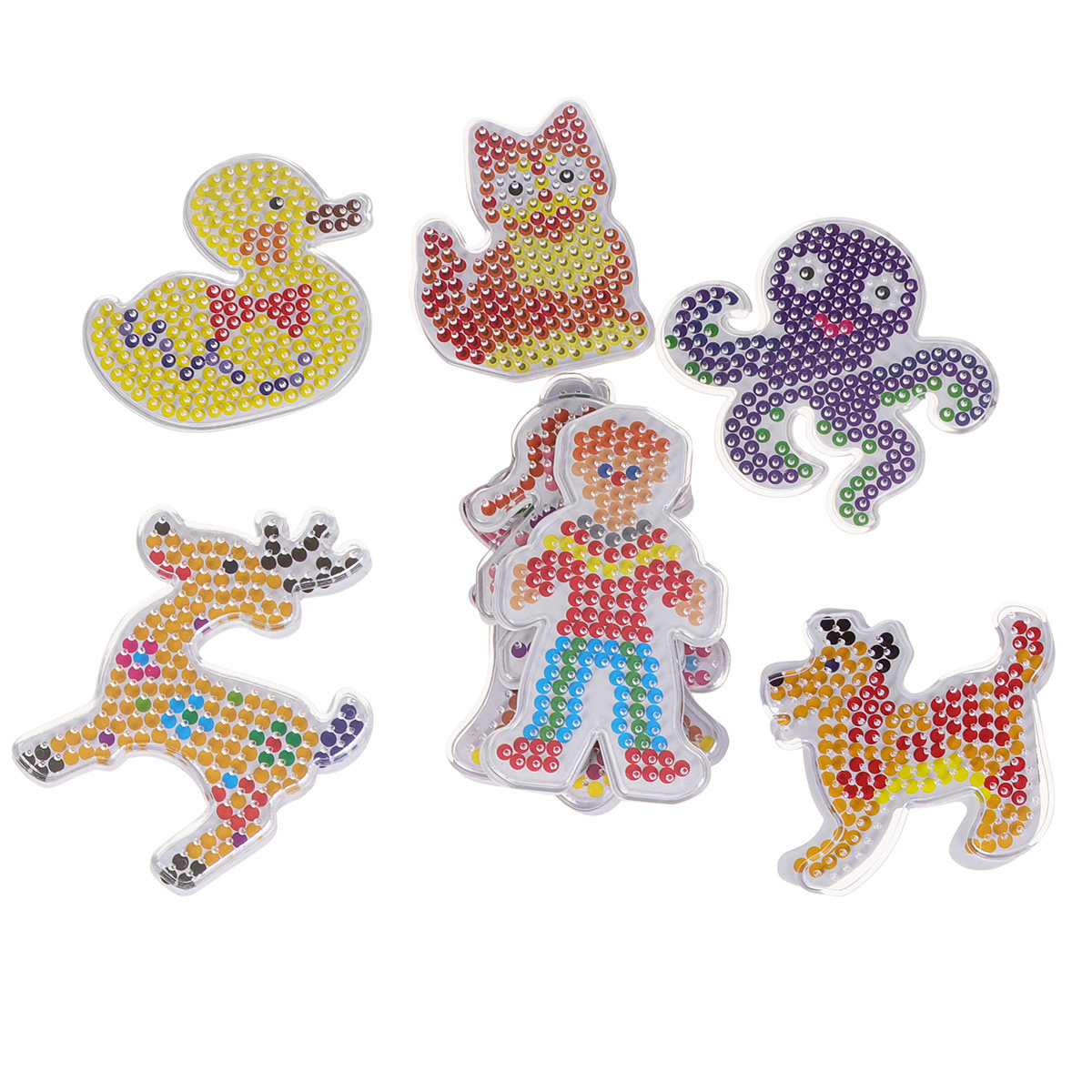 18 PCS Hand Pin Toy Fuse Bead  - Board Game Template recension och pris