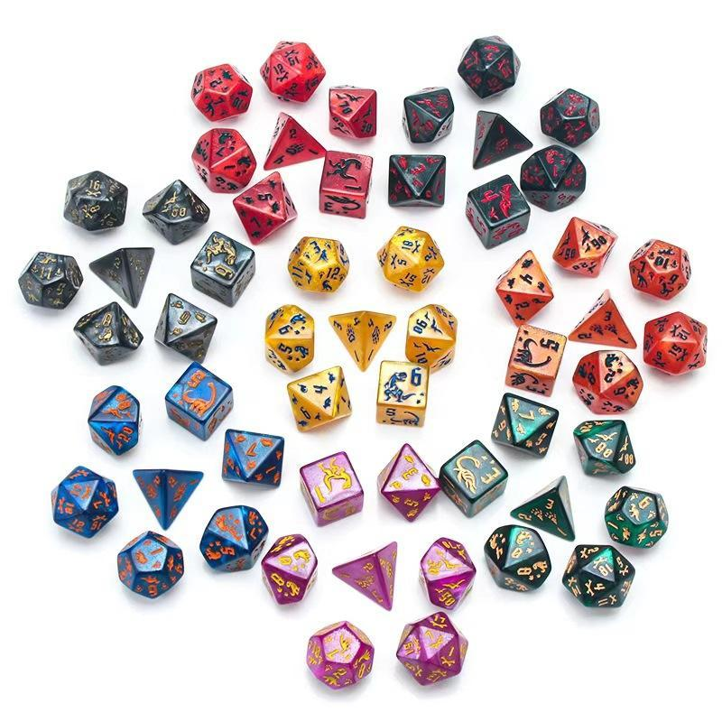 7Pcs/Set Dinosaur Dice Clear E - Board Game Night recension och pris