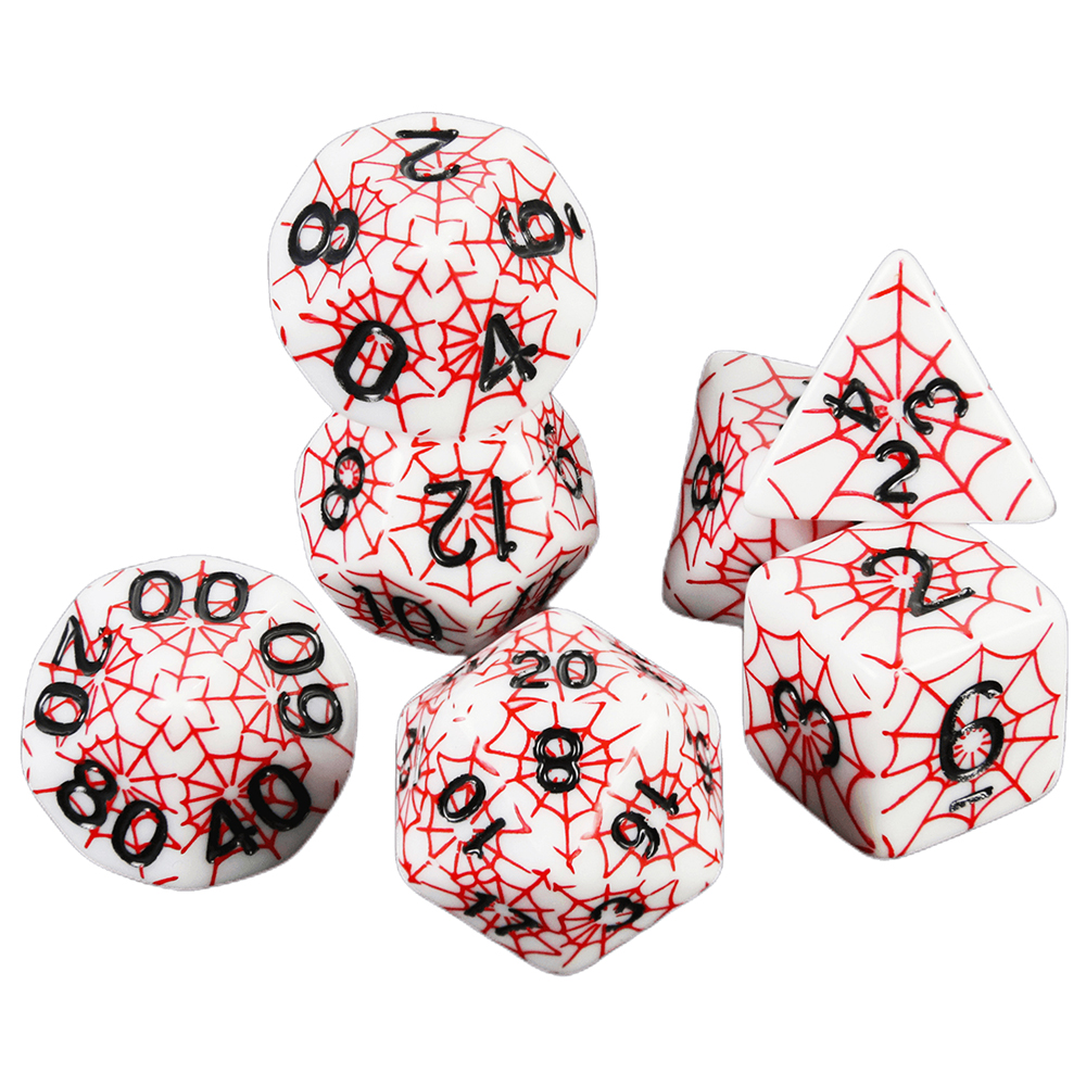 DND Dice Set in Spider Web Des - Board Game Web recension och pris