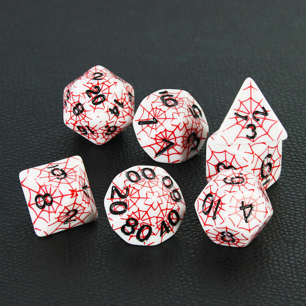 DND Dice Set in Spider Web Des - Board Game Web recension och pris