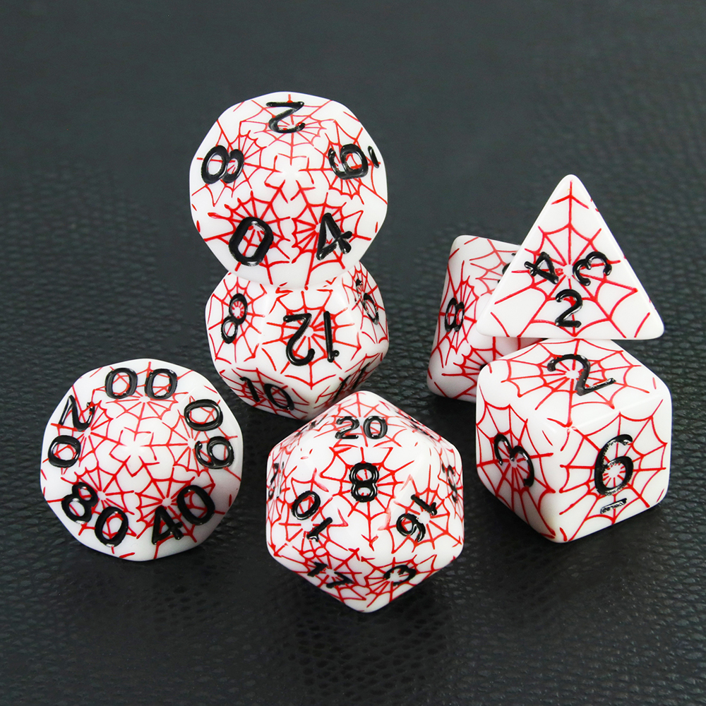 DND Dice Set in Spider Web Des - Board Game Web recension och pris