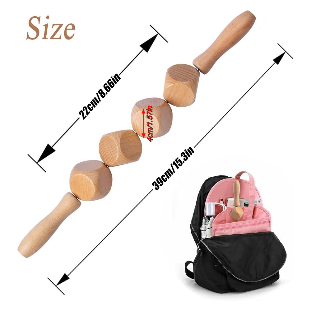1Pc Wooden Massage Roller,Cube - Dice Tower Wooden recension och pris