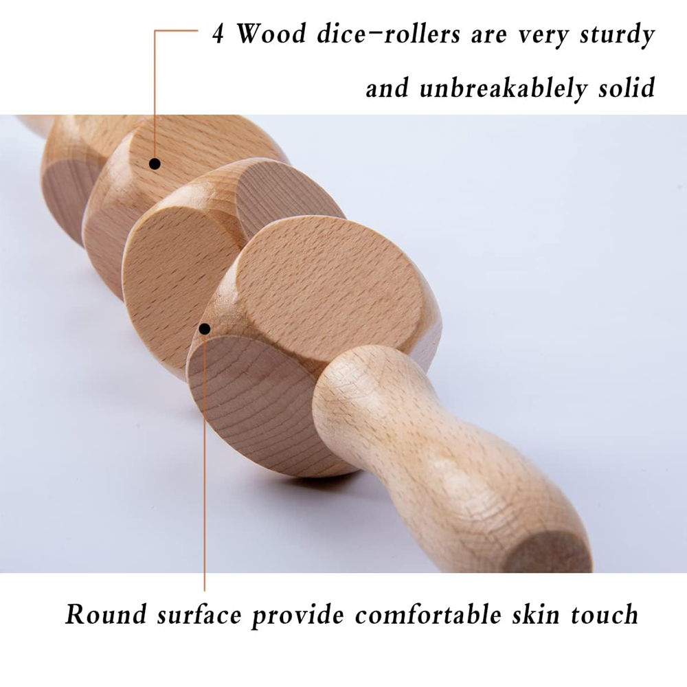 1Pc Wooden Massage Roller,Cube - Dice Tower Wooden recension och pris