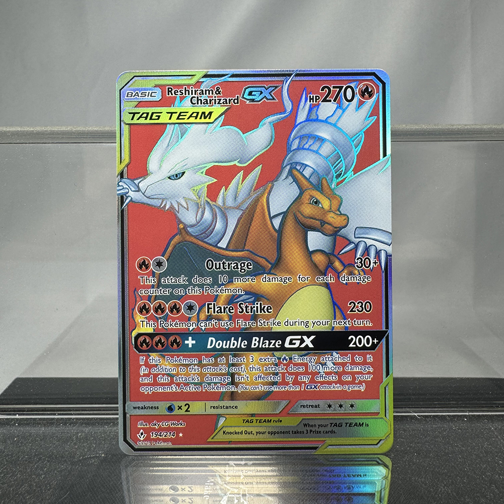 PKM Foil PROXY Cards Reshiram& - Board Game Template recension och pris