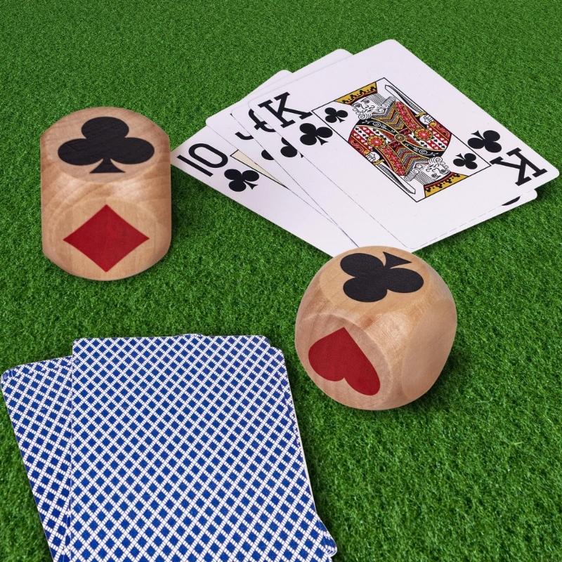 2Pcs Double trumps Marker Dice - Dice Tower Wooden recension och pris