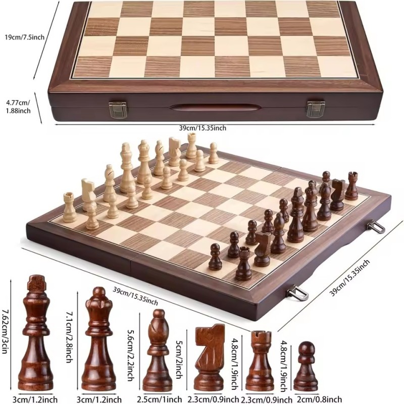 Wooden Magnetic Chess Set for  - Board Game Yearbook recension och pris
