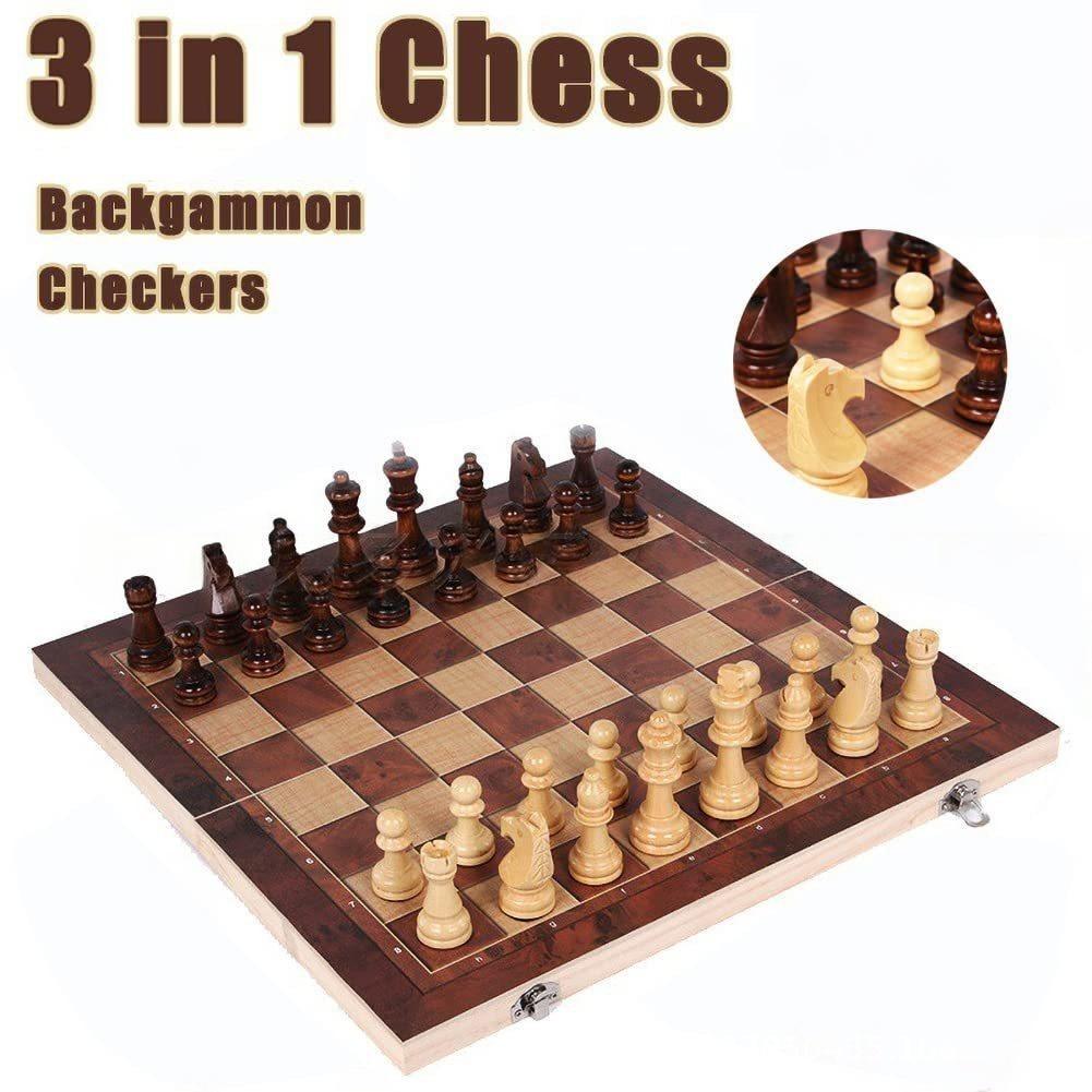3 in 1 Wooden Chess Backgammon - Board Game Yearbook recension och pris
