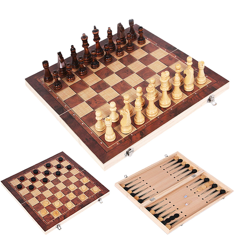 3 in 1 Wooden Chess Backgammon - Board Game Yearbook recension och pris