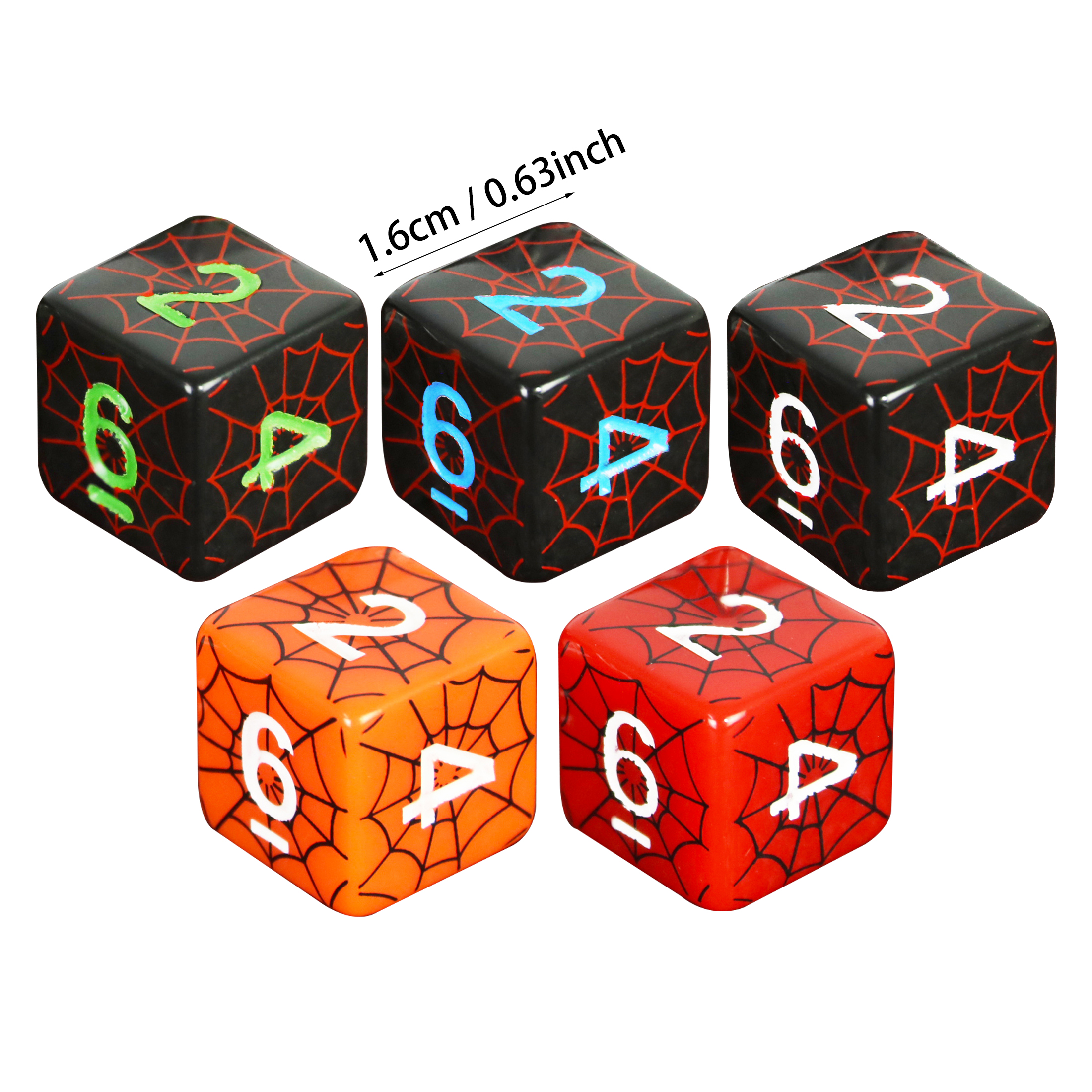 5pcs/set 6 Sided Dice D6 Digit - Board Game Web recension och pris