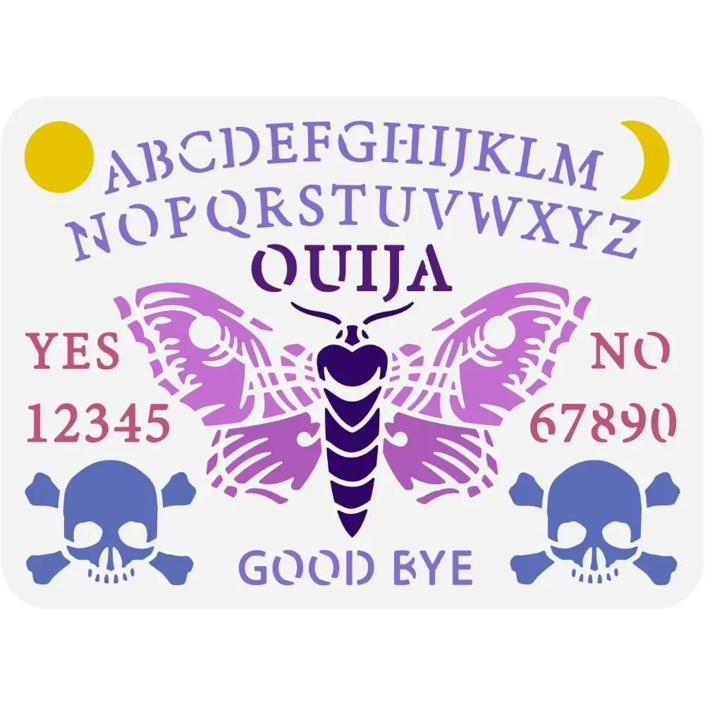 Ouija Board Stencil 8.3x11.7in - Board Game Template recension och pris