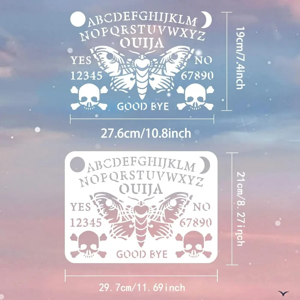 Ouija Board Stencil 8.3x11.7in - Board Game Template recension och pris