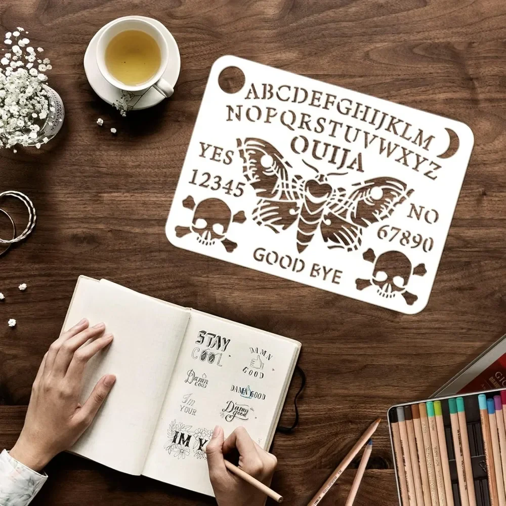 Ouija Board Stencil 8.3x11.7in - Board Game Template recension och pris