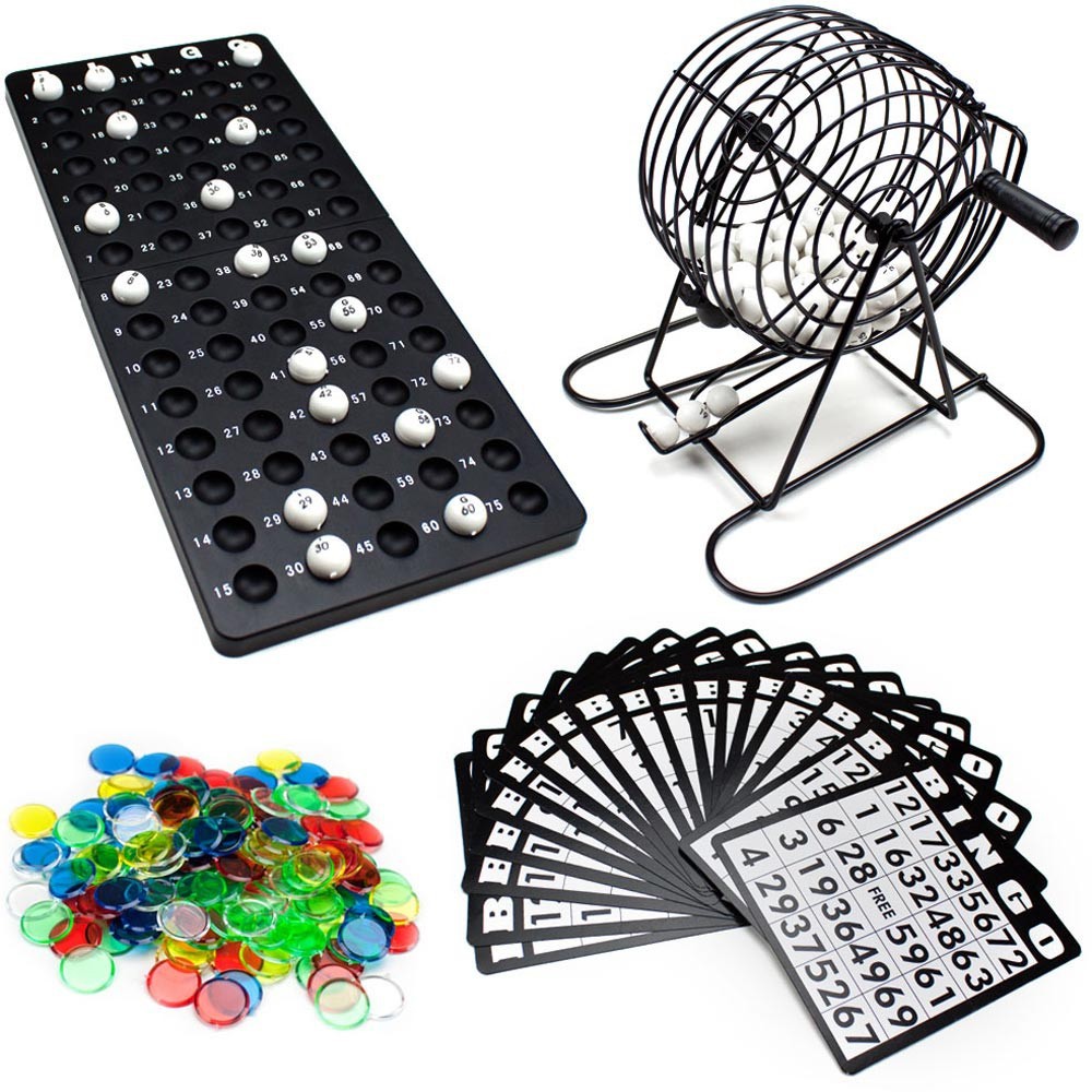Bingo Supplies Set Metal Cage  - Board Game Night recension och pris