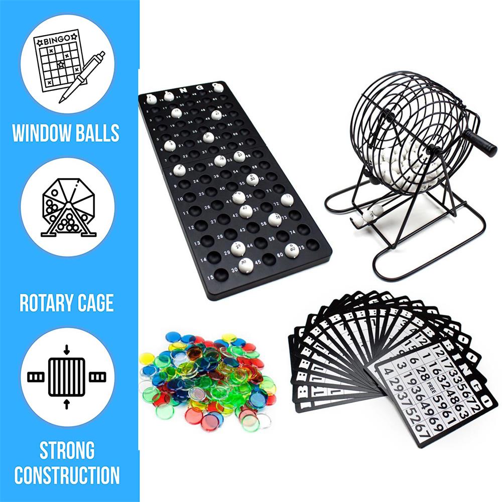 Bingo Supplies Set Metal Cage  - Board Game Night recension och pris