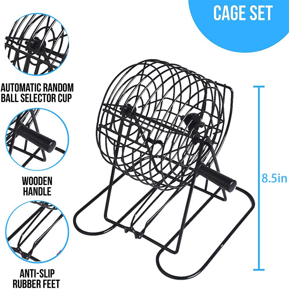 Bingo Supplies Set Metal Cage  - Board Game Night recension och pris