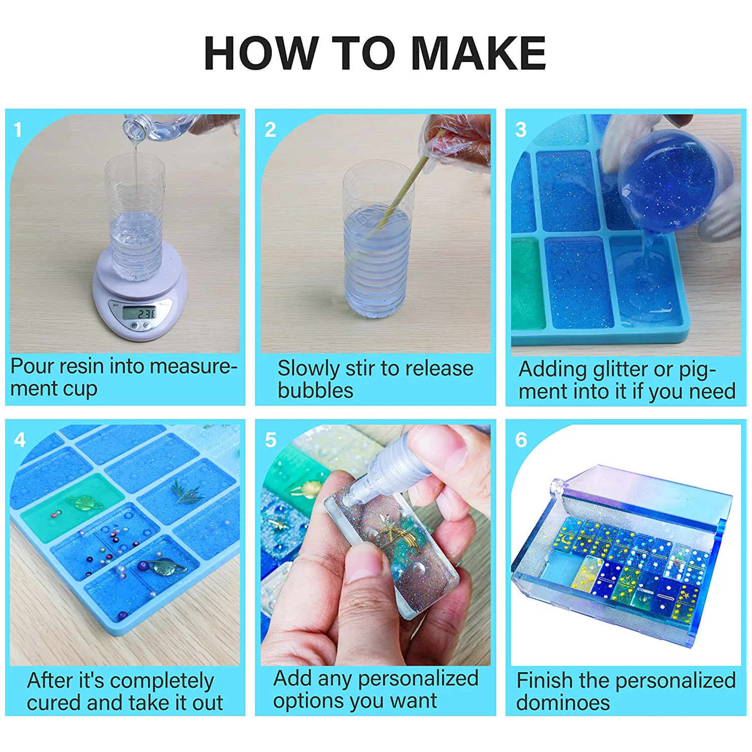 Domino Molds Silicone Epoxy Re - Board Game Organization recension och pris