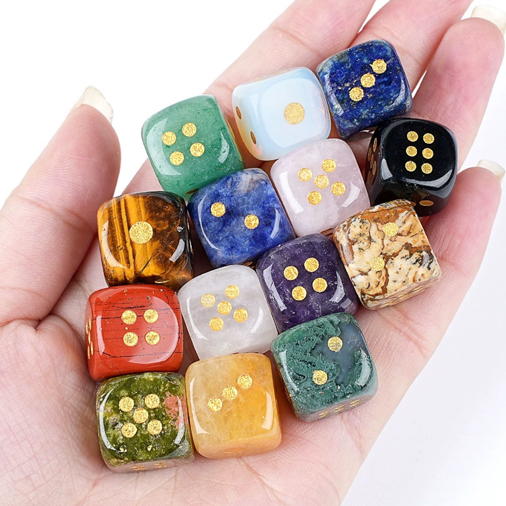 1pc Natural Stone Crystal Dice - Board Game Design recension och pris